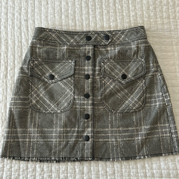 Urban Outfitters Dresses & Skirts - Urban Outfitters UO, Plaid Snap Front Mini Skirt, Medium, BNWT